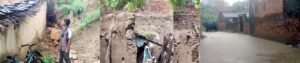 फतेहपुर(CNF)। बारिश का कहर: कहीं छत बनी मलबा, कहीं घरों में घुसा पानी